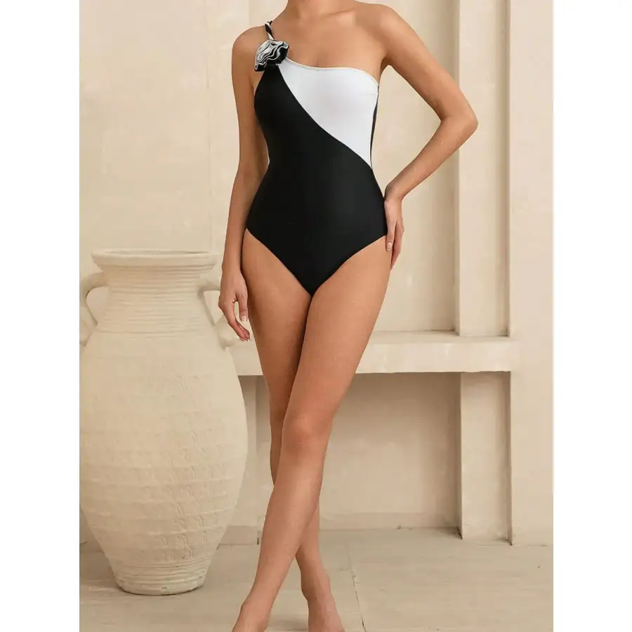 Women's Contrast Swimsuit Cover-Up Set