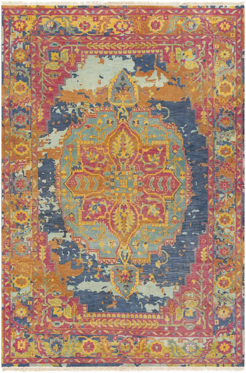 Traditional Hand Knotted Wool Area Rug Room Floor Accent