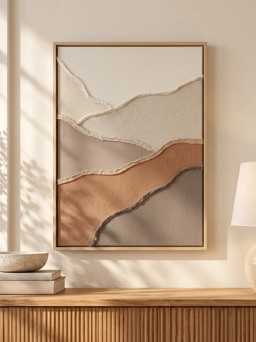 Calm Boho Minimalist Abstract Landscape Printed Wall Art