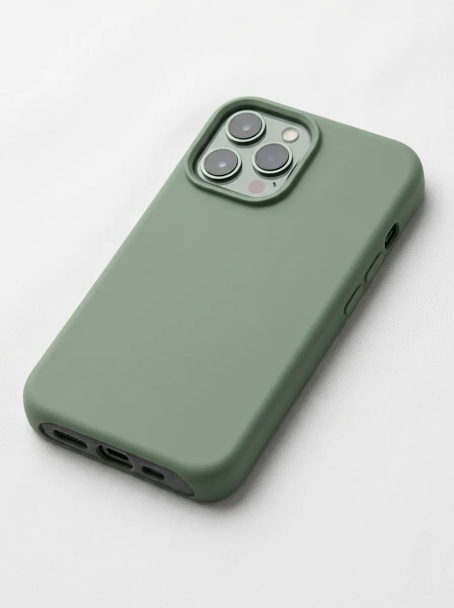 Sage Green Matte Silicone Phone Case