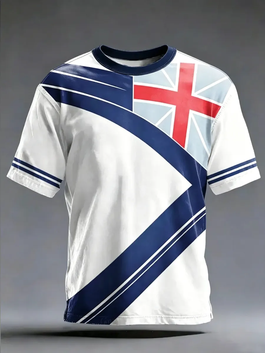 Men'S UK Football Lover England Printed Short Sleeves T-Shirt