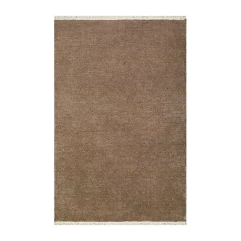 Hand-Loomed Wool Fringe Square Carpet