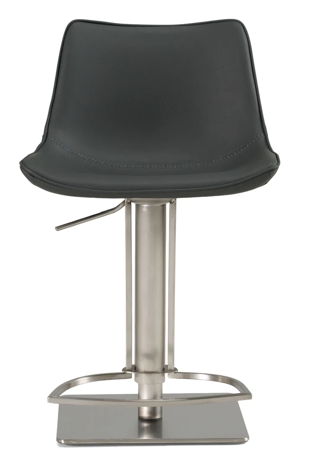 Swivel Leather Vegan-Leather Bar Stool