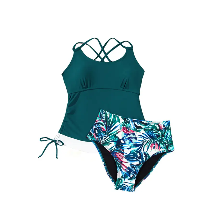Women's Drawstring Tankini Set