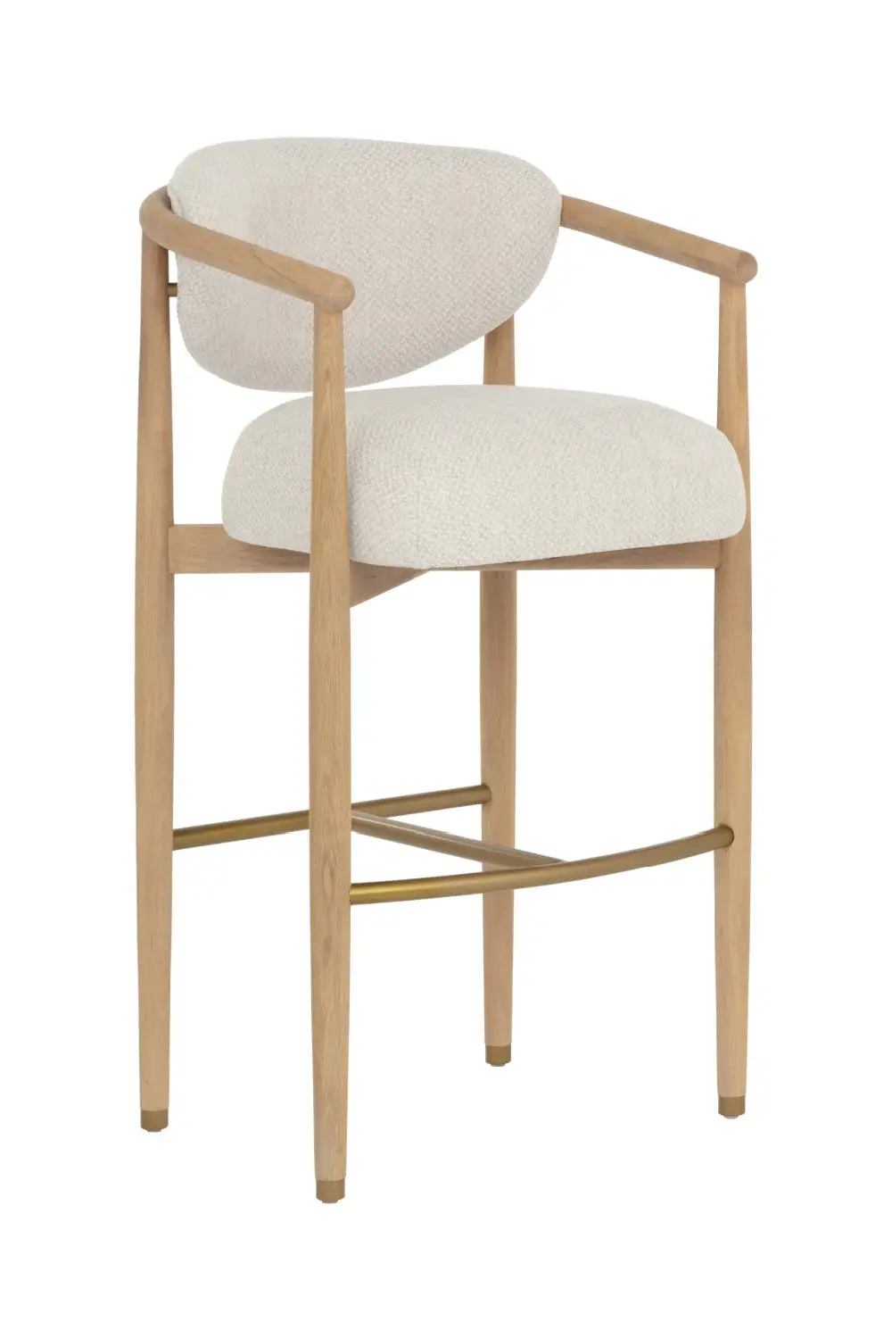 Oak-Frame Bar Stool