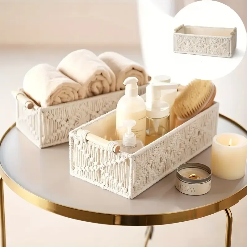 Hand-Woven Bohemian Storage Basket
