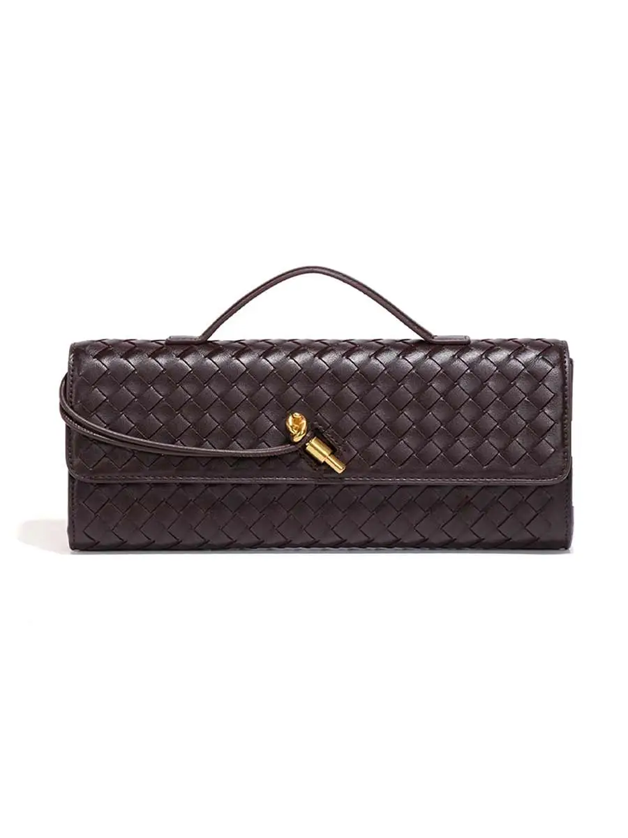 Marcella Woven Leather Clutch Bag