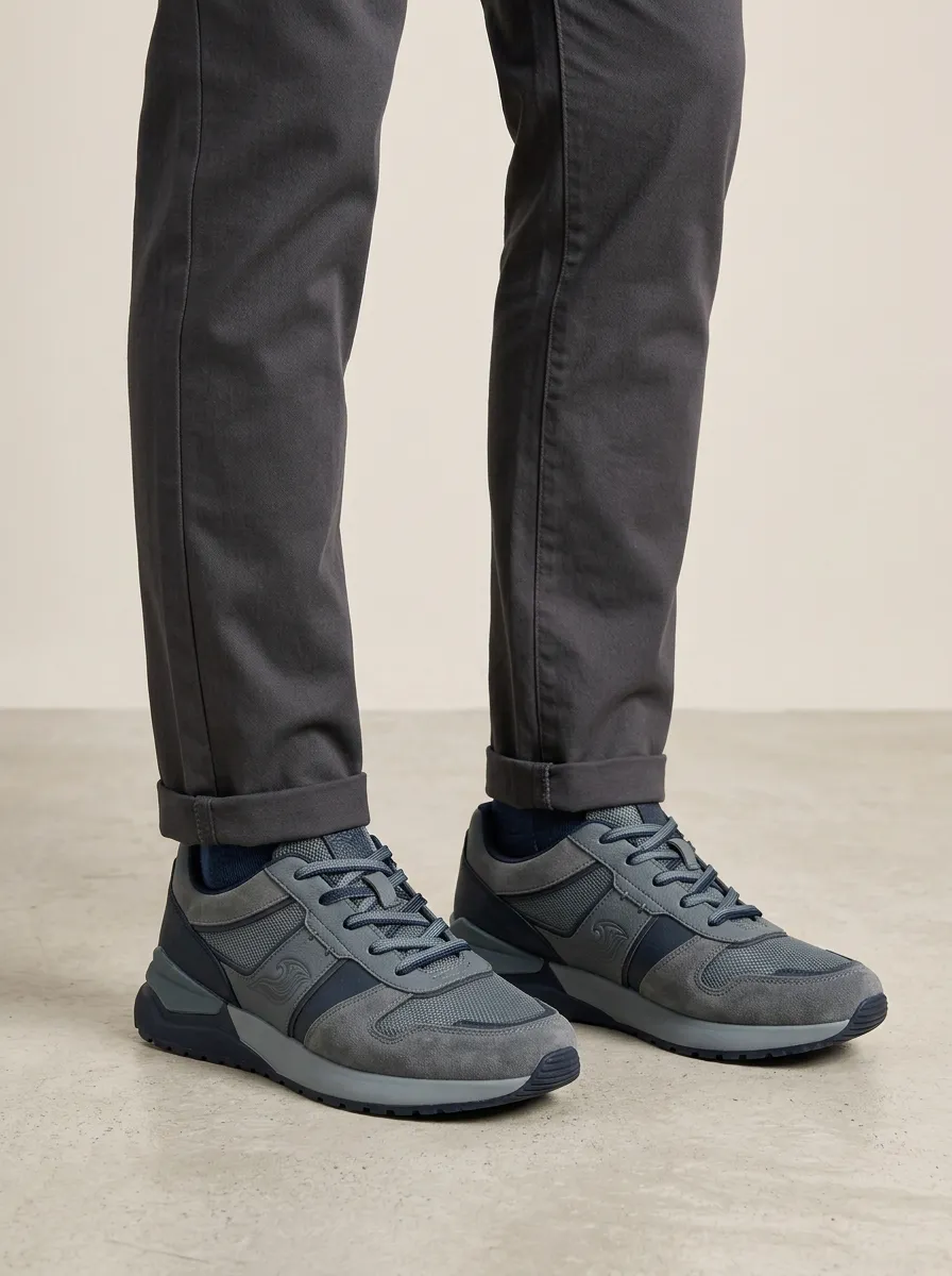 Men's Everyday Casual Sporty Wave Pattern Print Sneakers
