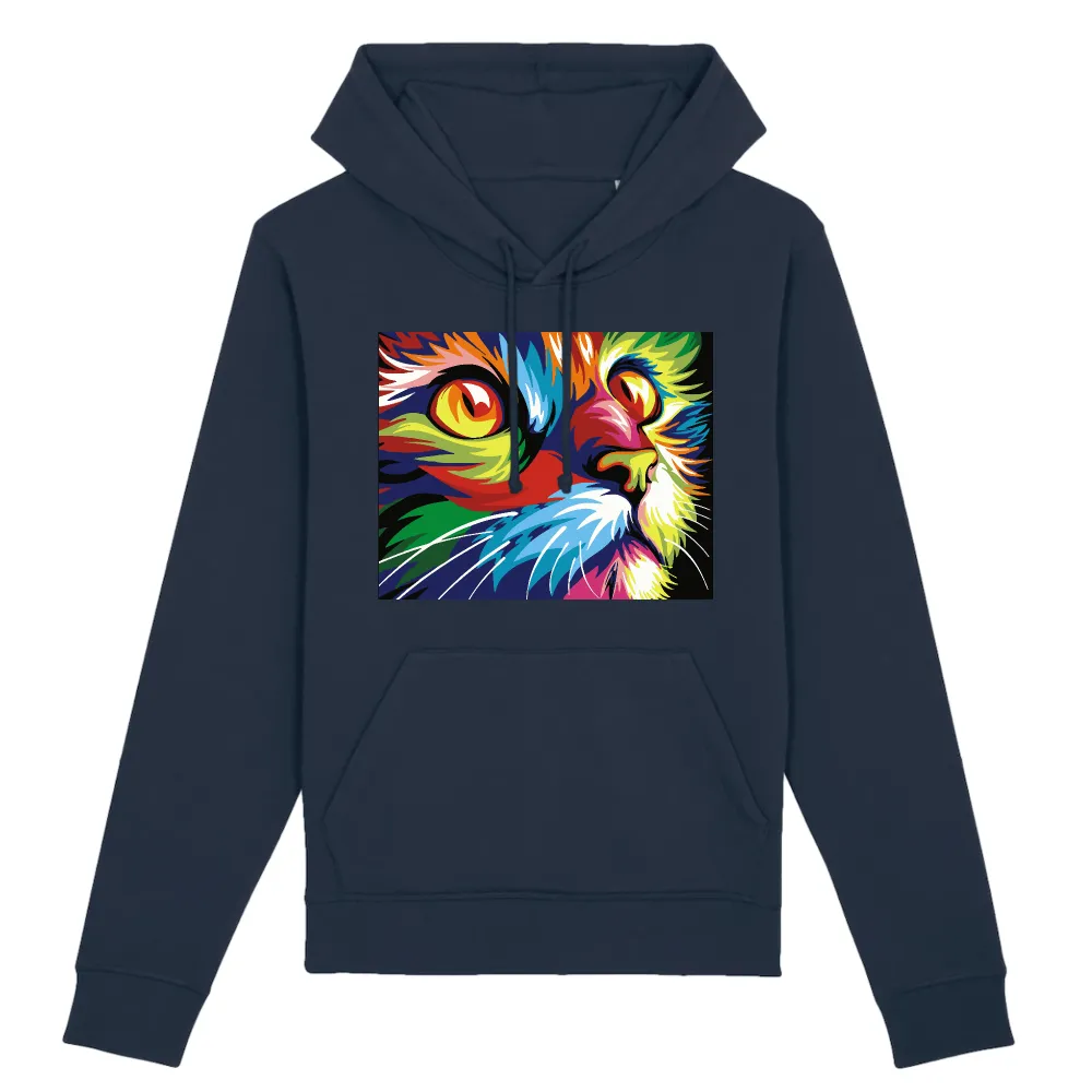 Colorwave Cat Graphic Pullover Hoodie