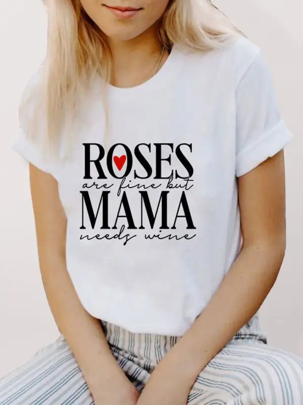 Easy-Wear Round-Neck Collared Short-Sleeve Knit T-Shirt