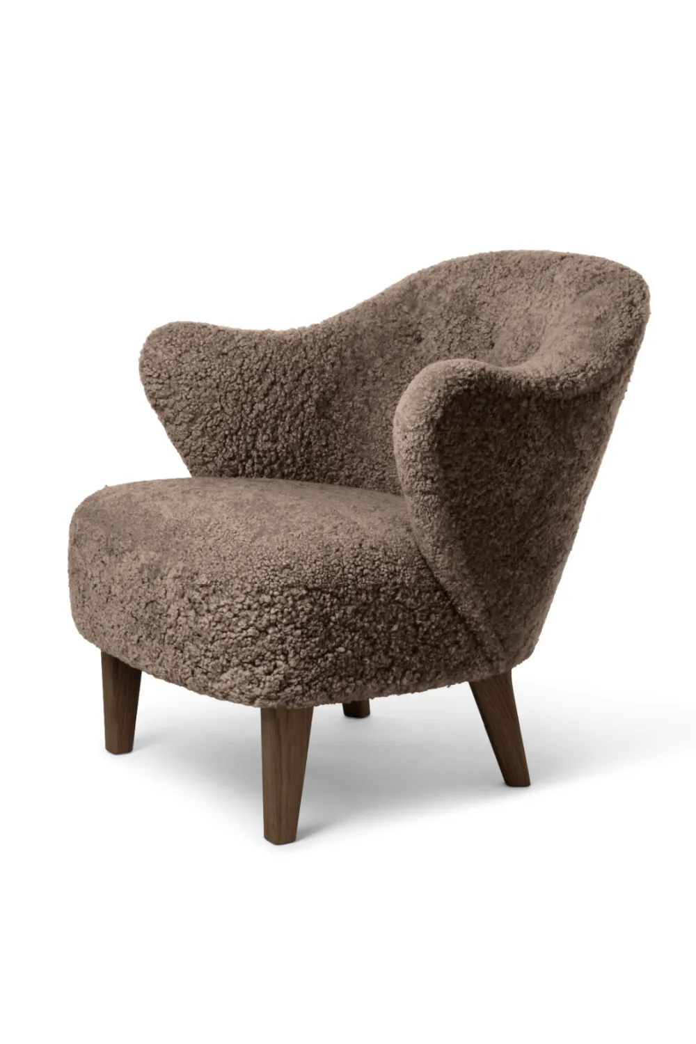 Textured Curved-Back Lounge Chair