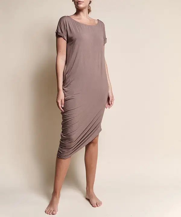 Bamboo Asymmetric Dolman Dress