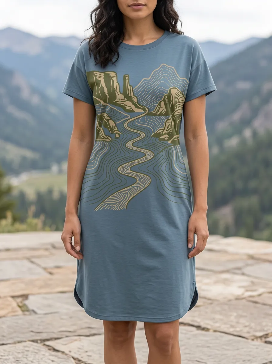 Women's Graphic T-Shirt Dress