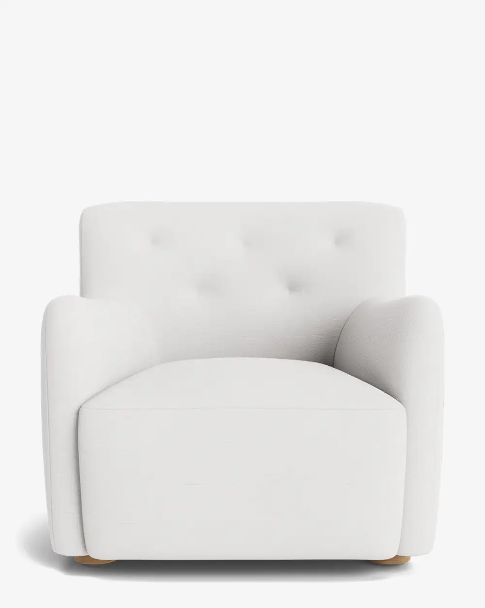 Tufted Oak Lounge Chair