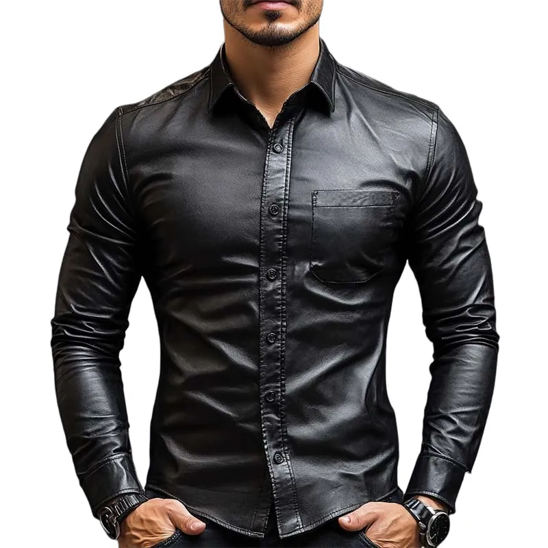 Rugged Work Leather Shirt