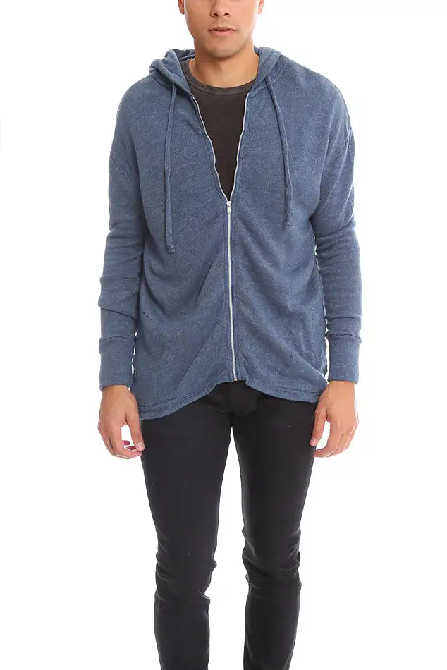 Cotton Fleece Ribbed Hoodie