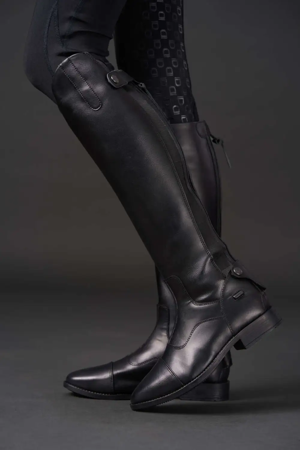 Faux Leather Riding Boots