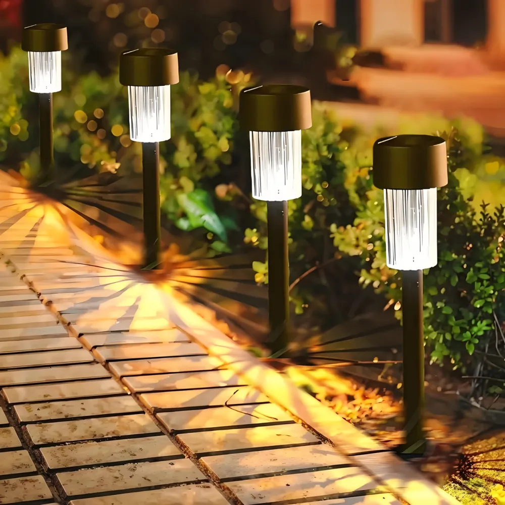 2 Pcs Minimalist Solar Garden Light