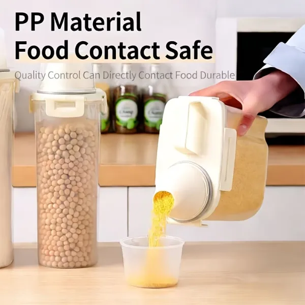 Measuring Cup Rice Bin
