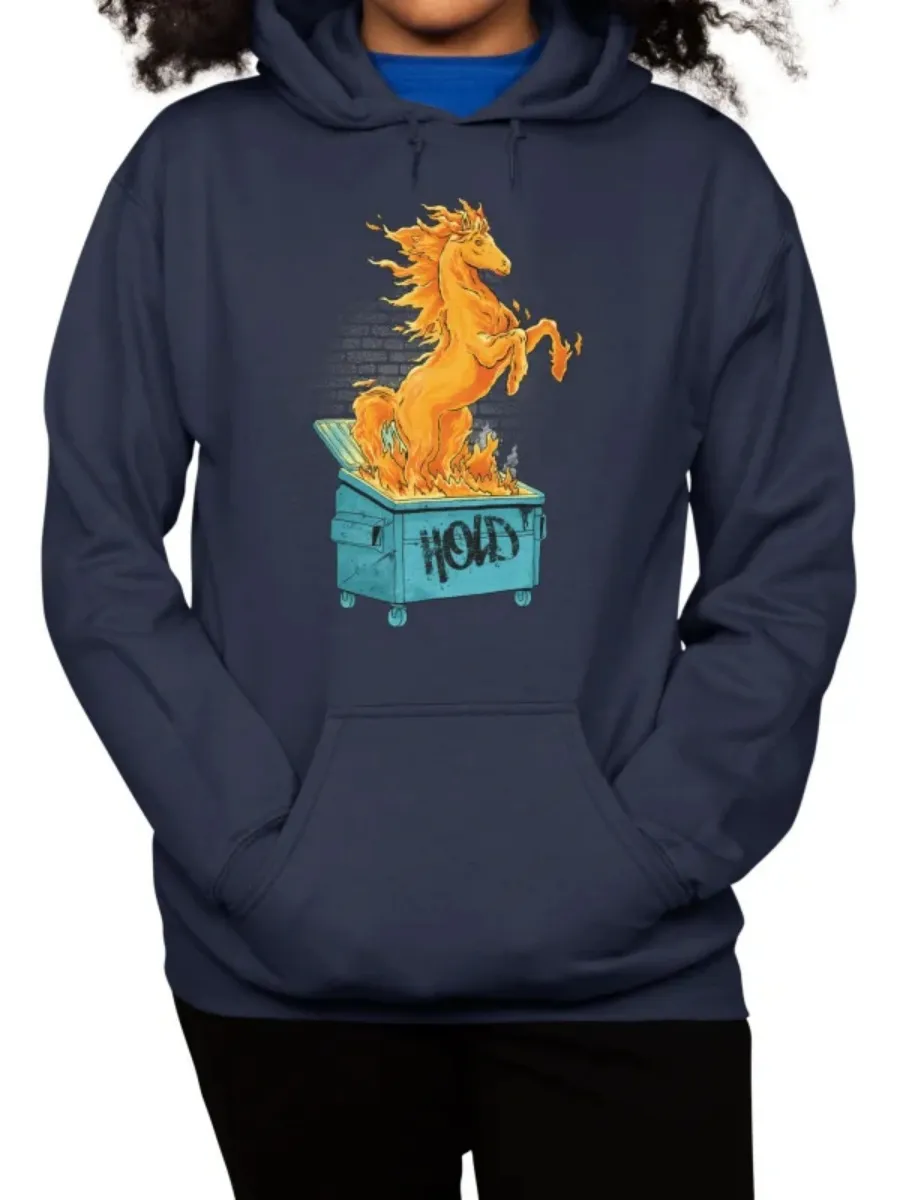 Fire Horse Printed Hoodie