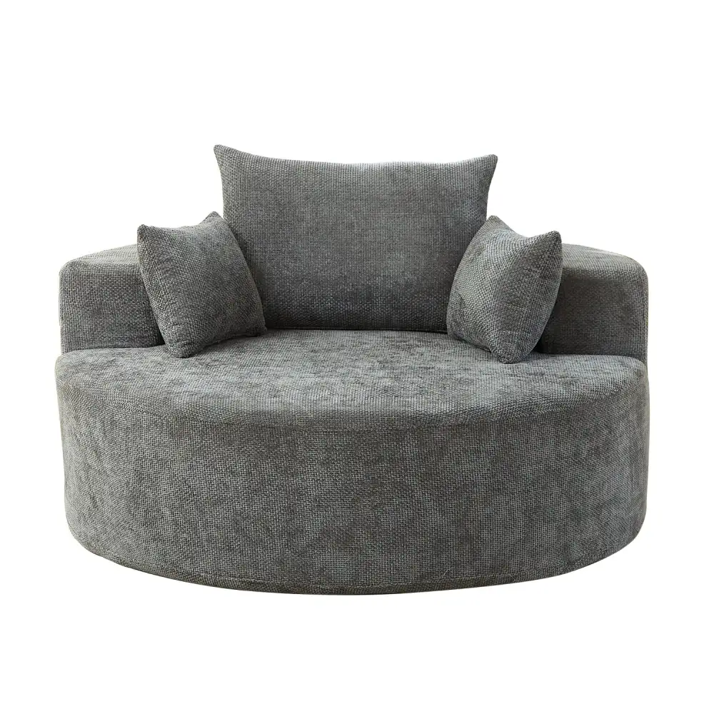 Sculptural Chenille Sofa
