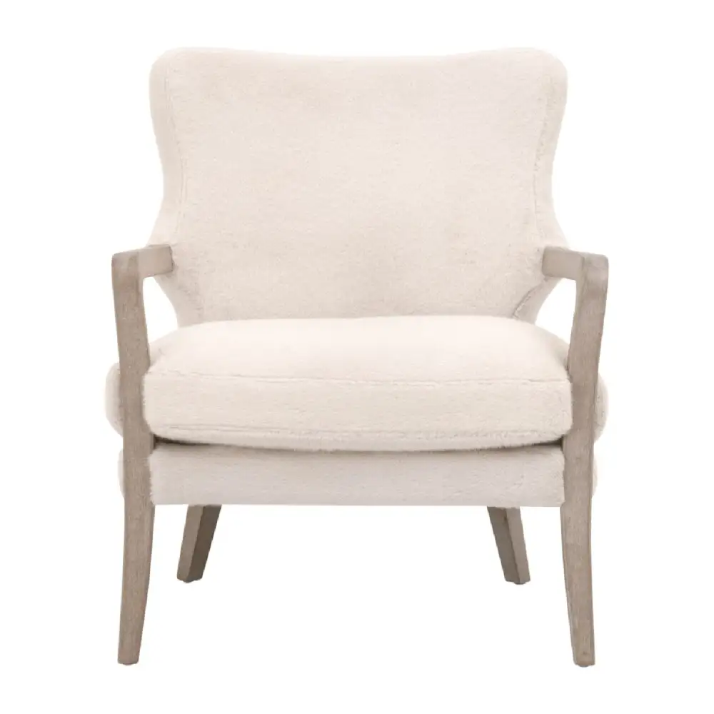 Curved Cushioned Lounge Chair