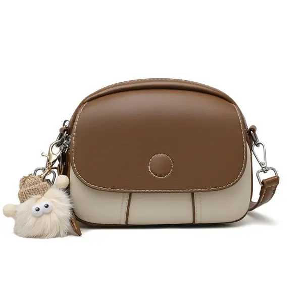 Structured Compact Round Crossbody Bag