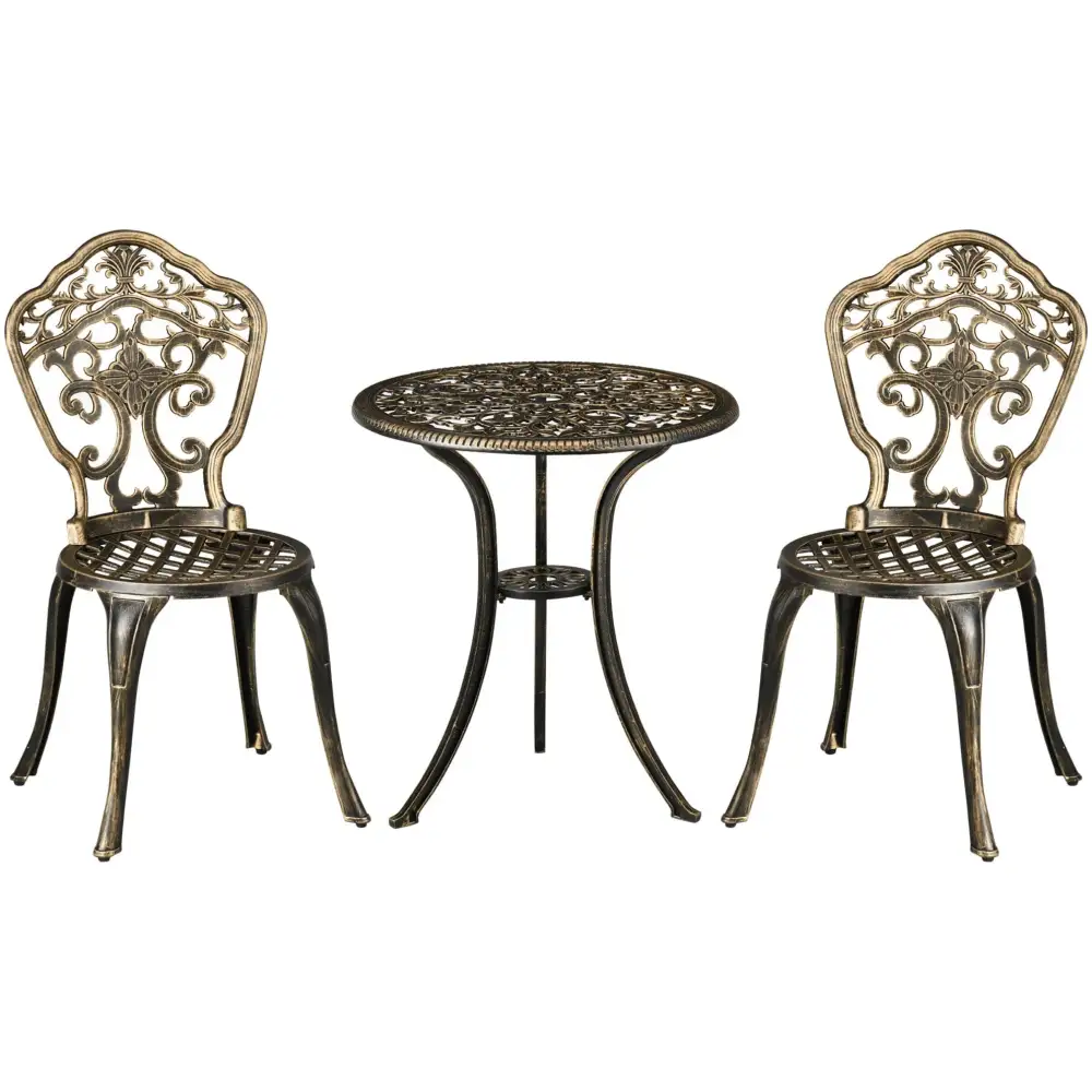 Streamlined Metal Garden Bistro Set