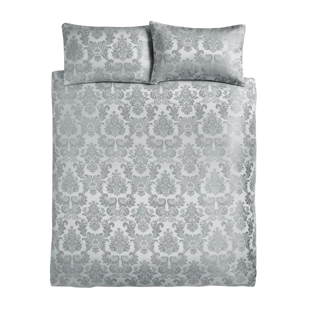 Woven Damask Cotton Duvet Cover Set