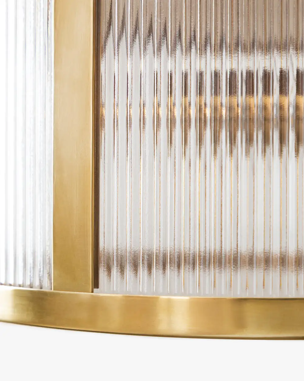 Fluted-Glass Refined Flush Mount
