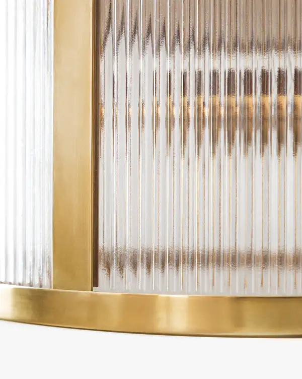 Fluted-Glass Refined Flush Mount