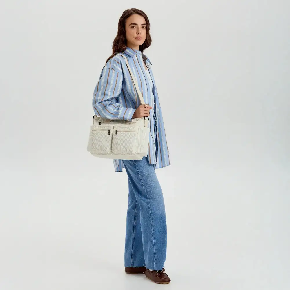 Open Top Crochet Crossbody Bag