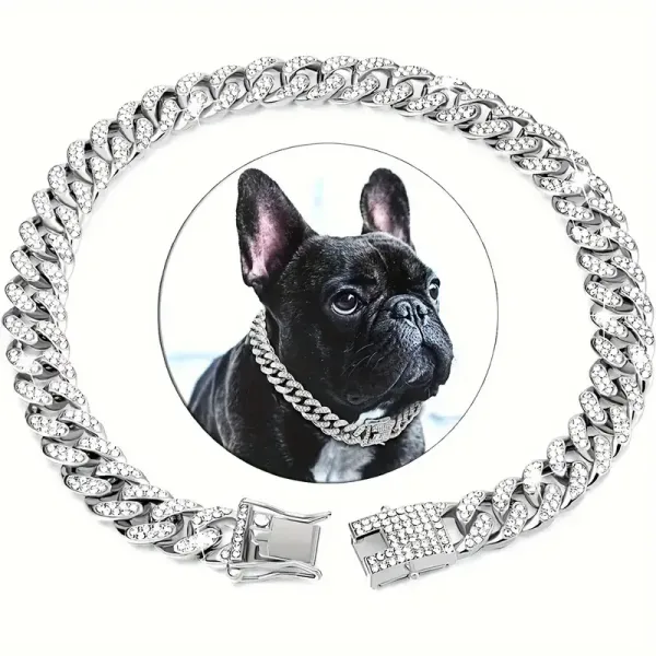 1pc Adjustable Cuban Link Dog Chain Collar