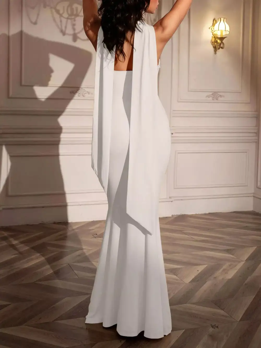 Tube Mermaid Maxi Dress with Scarf Detail