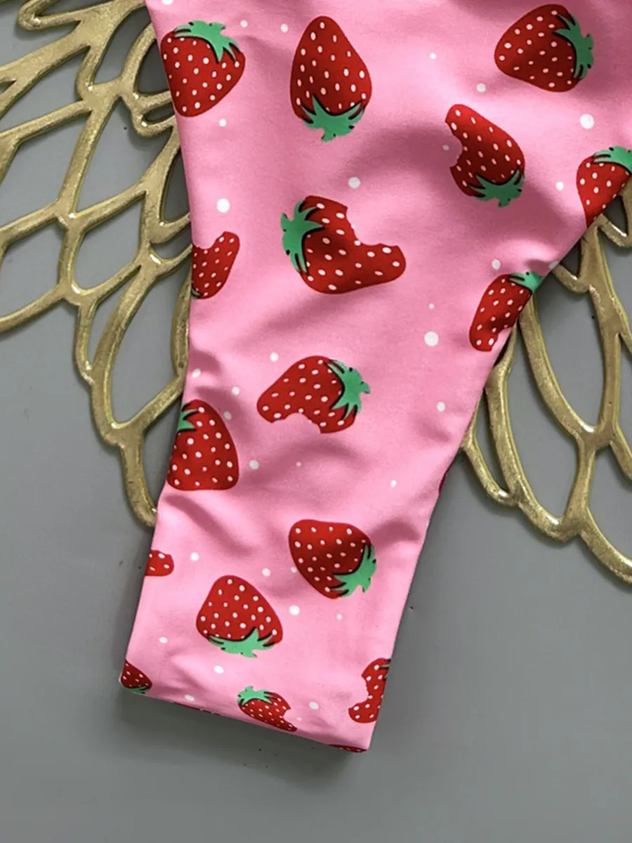 Anastasia Strawberry Print Bikini Two Piece Set