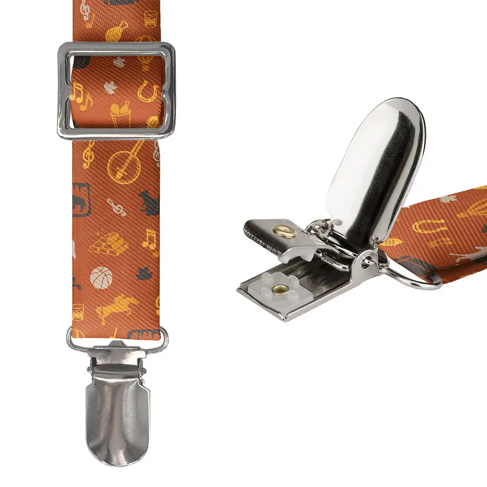 Folk Motif Suspenders