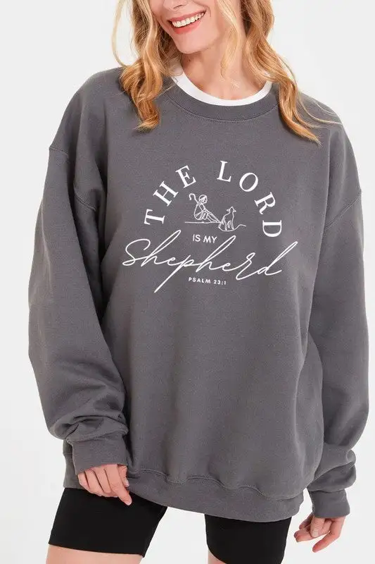 Layered Look Soft Graphic Pullover Sweatshirt
