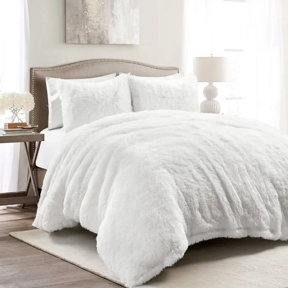 Faux Fur Duvet Cover Bedding Set