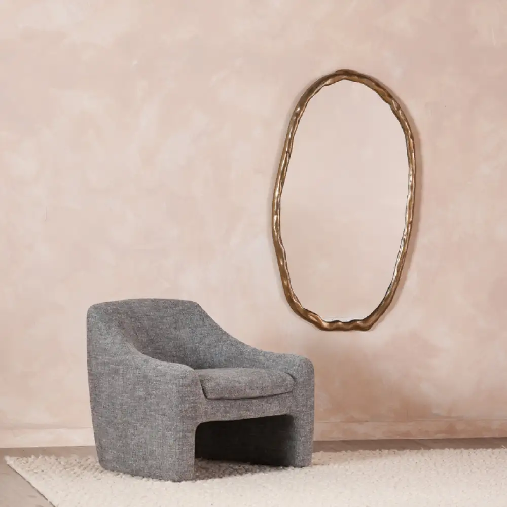 Aluminum-Framed Organic Mirror