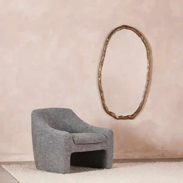 Aluminum-Framed Organic Mirror