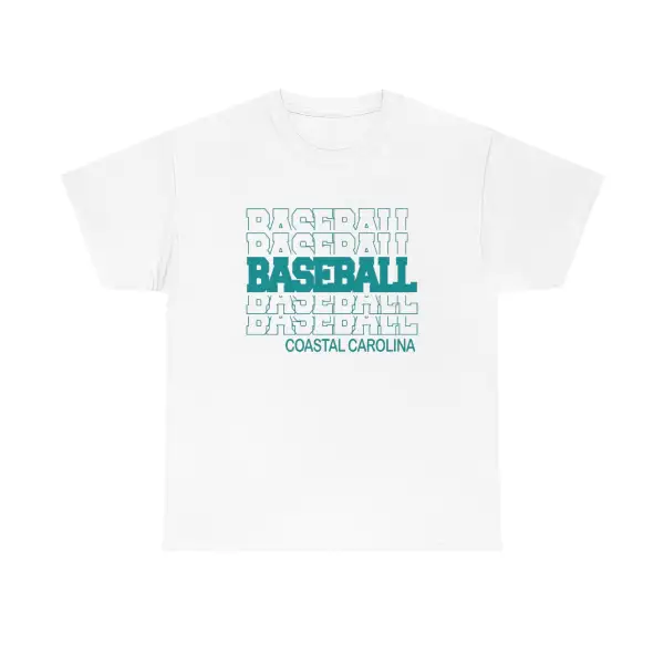 Baseball Coastal Carolina in Modern Stacked Lettering