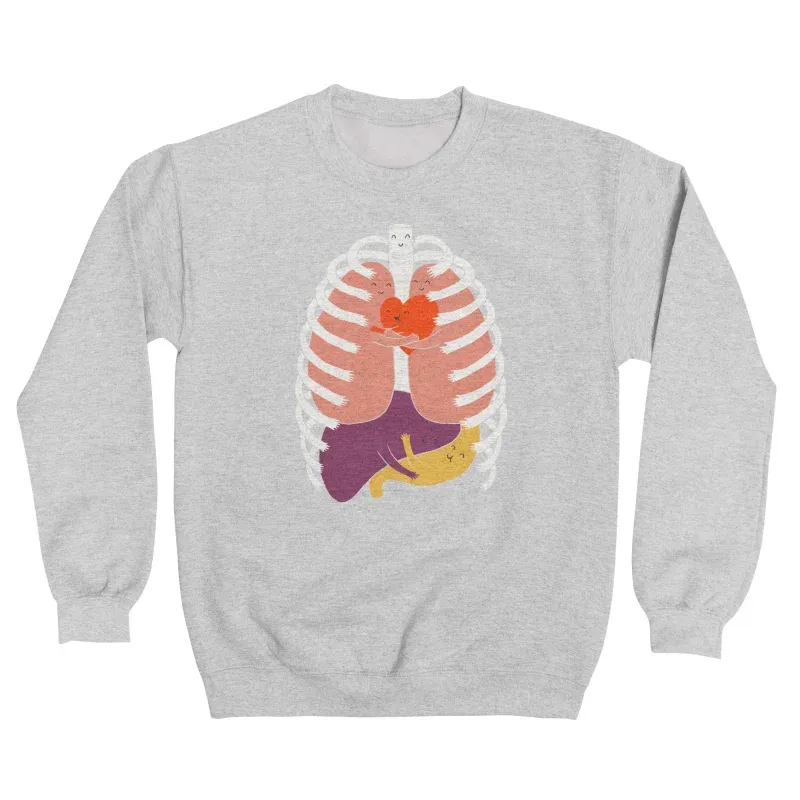 Cute Hugging Organs Design Sweatshirt