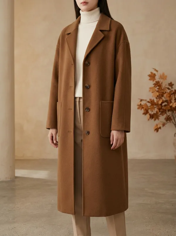Classic Look Wool-Blend Outerwear Coat