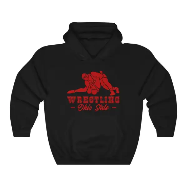 Lettered Wrestling Graphic Hoodie
