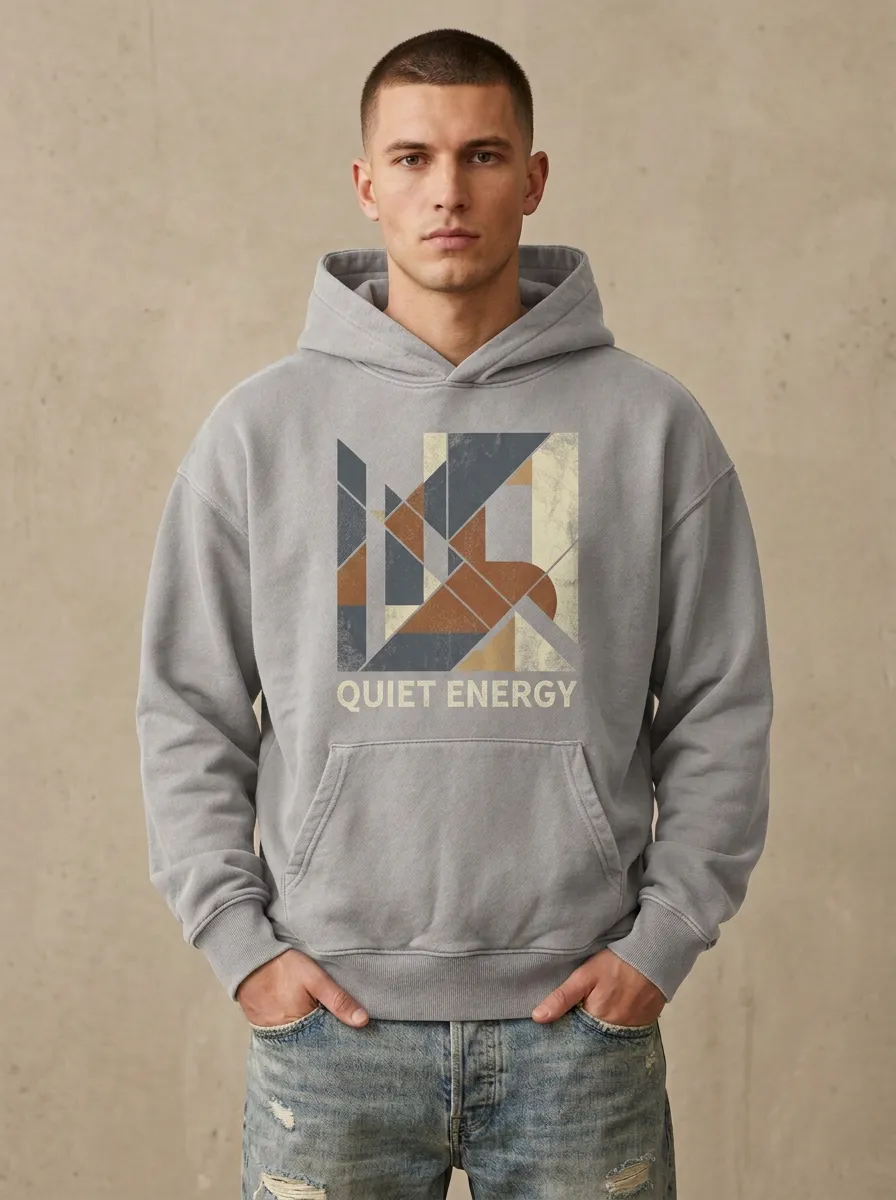 Abstract Art Quiet Energy Geometric Hoodie