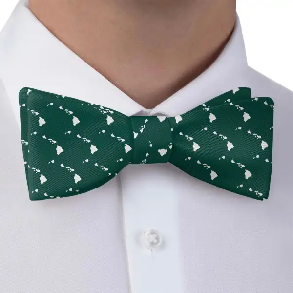 Elegant Outline Motif Bow Tie