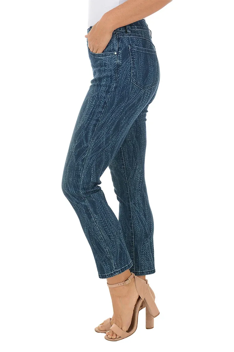 Pull-On Denim Ankle Pant