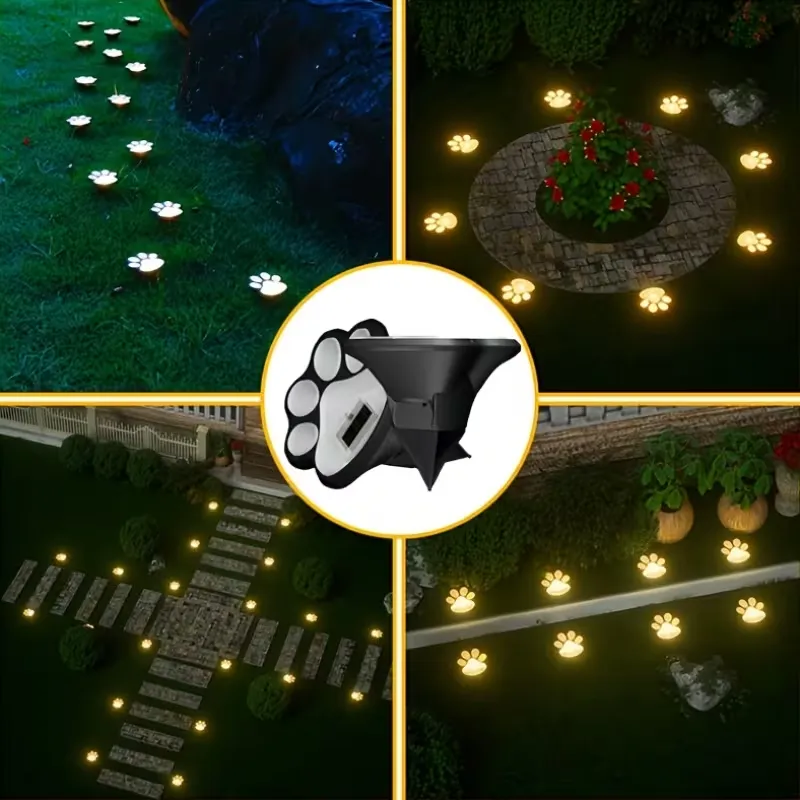 Cute Cat Paw Solar Garden Lights