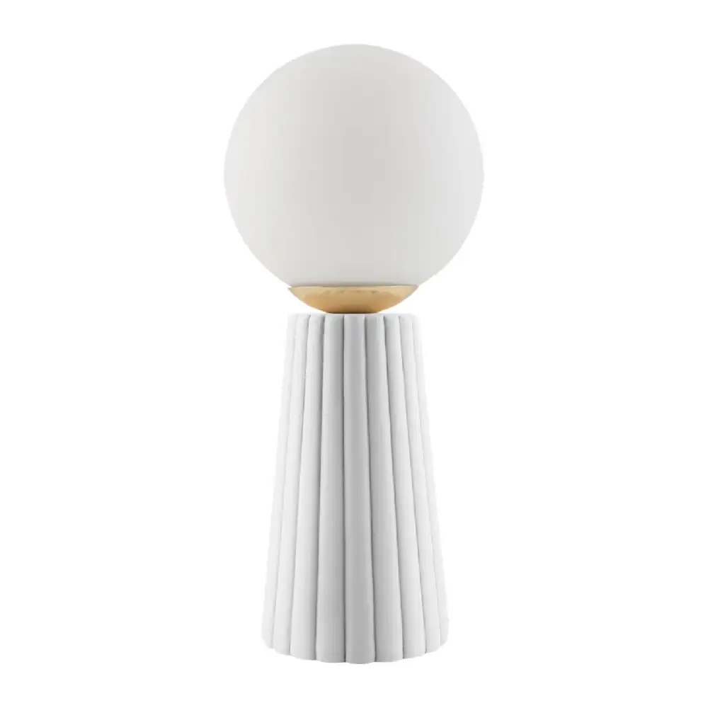 Fluted Ceramic Glass Table Lamp