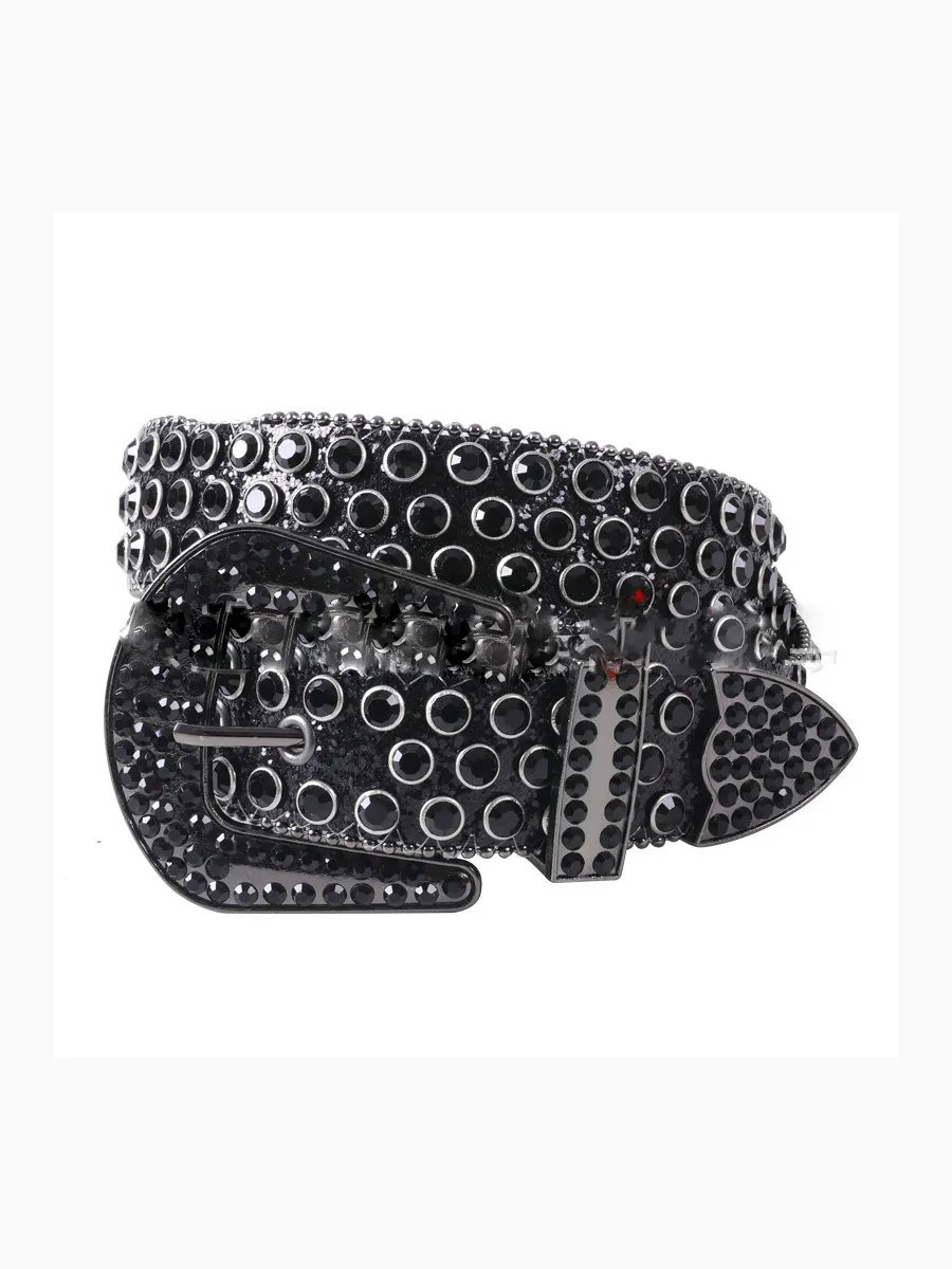 Marisol Women's Rhinestone Leather Belt